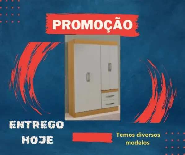 Guarda Roupa 4 Porta Bonito| Entrega Rápida | Pague ao Entregador | Acerte e Receba hoje