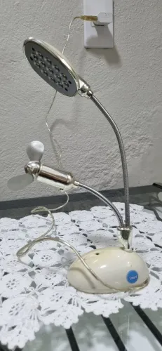 Luminária com led e ventilador