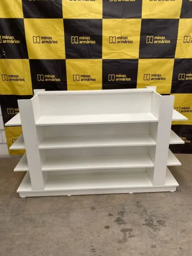 Ilha central prateleiras - Moveis 100% 100x150x50