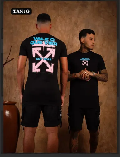 Camiseta VALE O QUE VIER + Bermuda