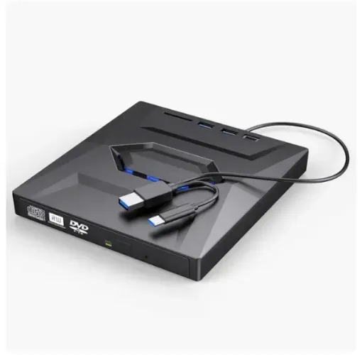 Gravador de CD e DVD externo unidade óptica Super Drive para PC e Notebook