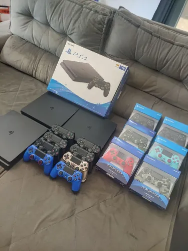 PS4 slim IMPORTADO CAIXA E 1 ANO DE GARANTIA - (MONTE SEU KIT)