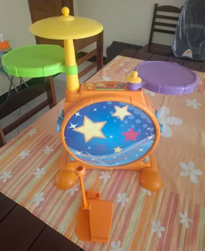 Bateria Infantil Eletrônica com Pedal