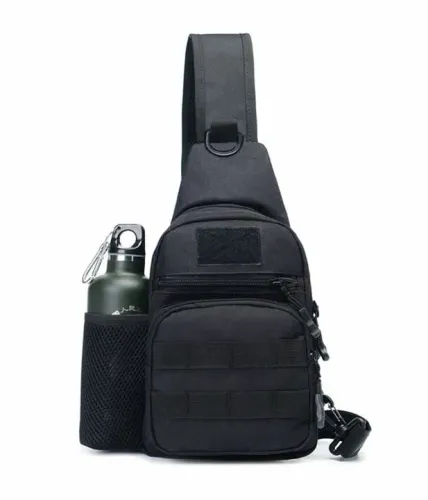 Mochila de Ombro Tática Preta