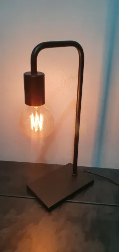 Par de luminária de mesa pipe Preta 