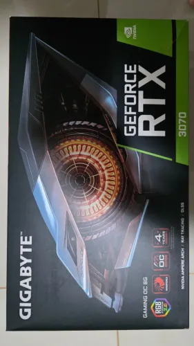 Placa de Vídeo RTX 3070 Gigabyte Gaming OC 8GB - Na Caixa