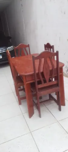 Conj Mesa de Jantar em Madeira