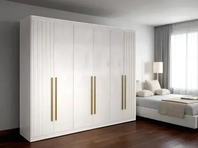 Guarda roupa com 6 ptas branco com 2 metros de largura