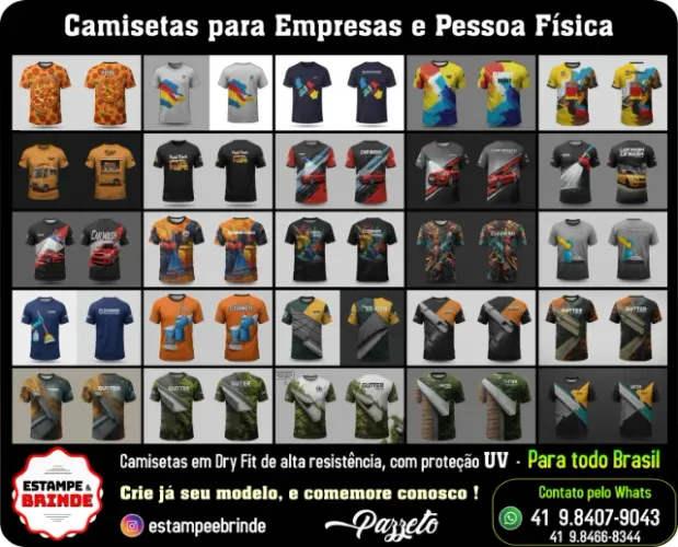 Uniformes - Camisetas para empresas - Grupos - Igreja - Escola - Futebol - Festas