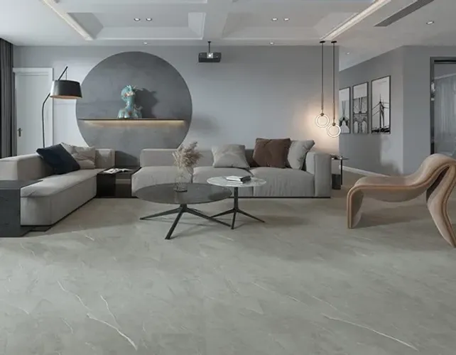90m de Piso vinílico Marmo Silver 90x90cm