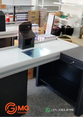 Checkout para lojas e supermercados - Balcão Caixa Reforçado