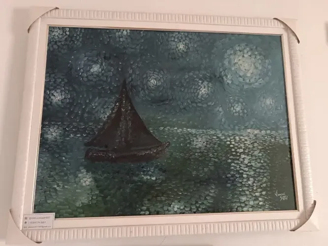 Quadro Barco à Noite