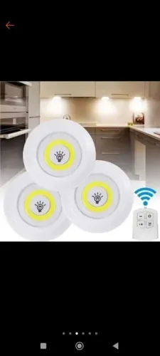 Kit de 3 Lâmpadas LED com Controle Remoto