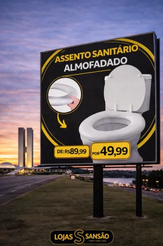 Assento sanitario Almofadado oval premium padrao 