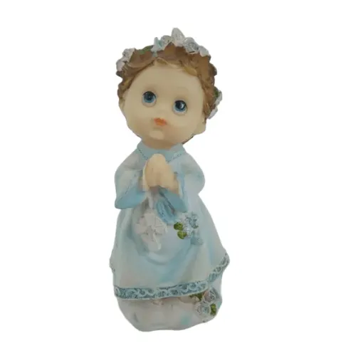 ESTATUETA MENINA ANJO PRIMEIRA COMUNHÃO REZANDO - USADO 