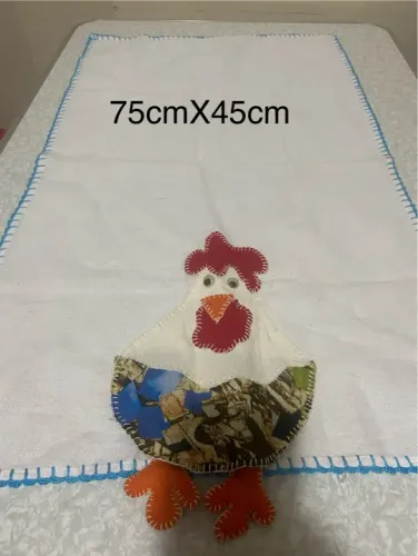 PANO DE PRATO EM CROCHÊ ARTESANAL RETRÔ