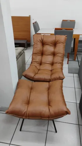 Poltrona Costela Wilson De Couro Ecológico