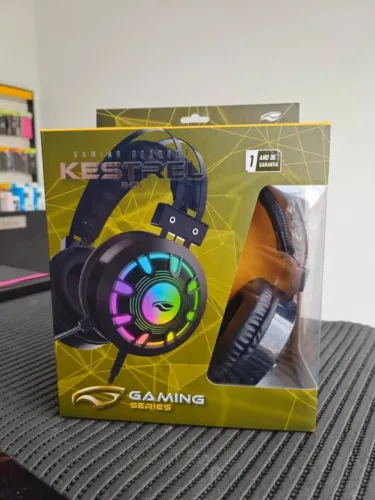 Headset Gamer C3Tech Kestrel 7.1 - USB - Preto com LED RGB