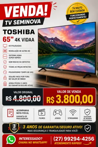 TV Toshiba 65? 4K VIDAA
