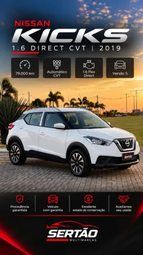 Nissan Kicks S Direct 1.6 16V Flex 5P Aut.(pcd) 2019