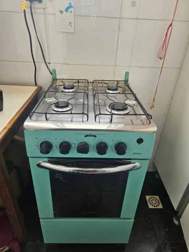 Fogão 4 bocas Venax Retro azul claro