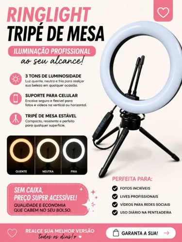 VENDE-SE TRIPÉ RINGLIGHT.