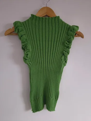 Blusa Verde Estilo Crochê