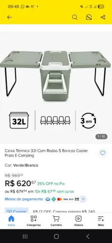 Caixa térmica completa 3 em 1