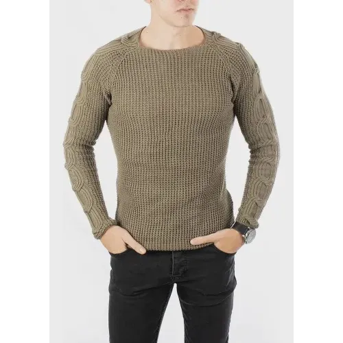 Blusa Masculino Trico Caqui - Manga Longa