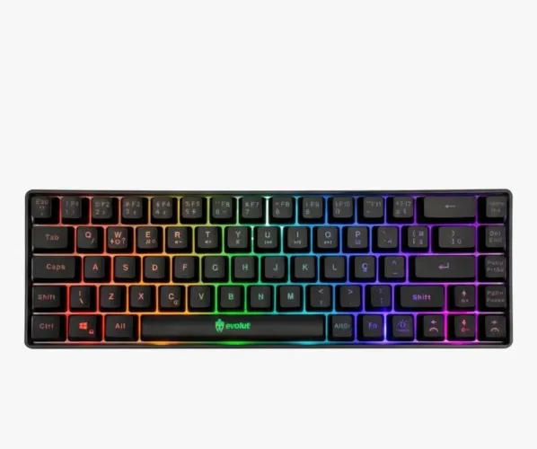 Teclado Gamer 60% Membrana Rgb Fio Usb Anti Ghosting Pt-br