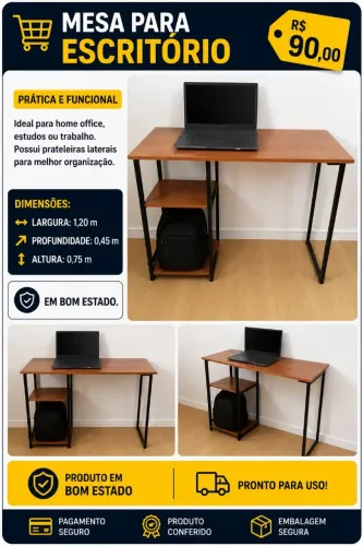 Mesa para Escritório/Estudo/Home Office