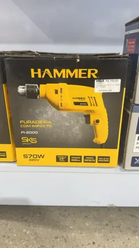 FURADEIRA DE IMPACTO 3/8" 10MM 570W 220V - HAMMER