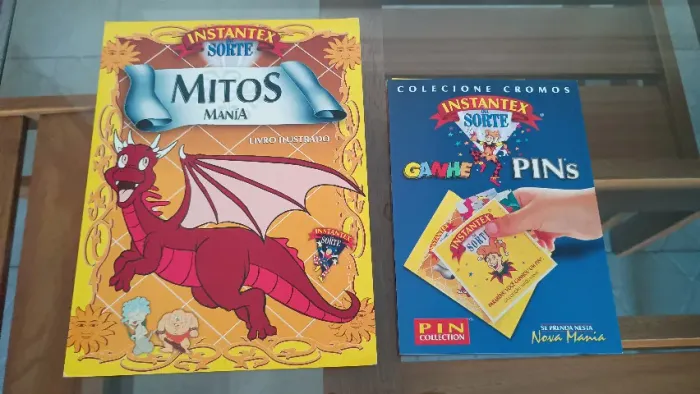 Album Mitos Mania Instantex da Sorte 1998 vazio