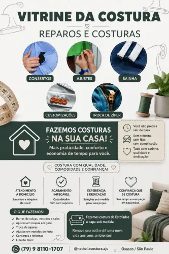 Costureira disponível 