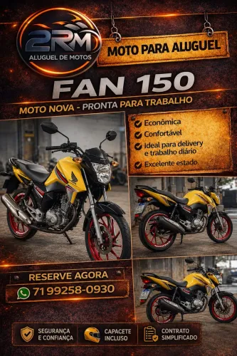 Aluguel de Moto - Factor 150 Econômica | 2RM