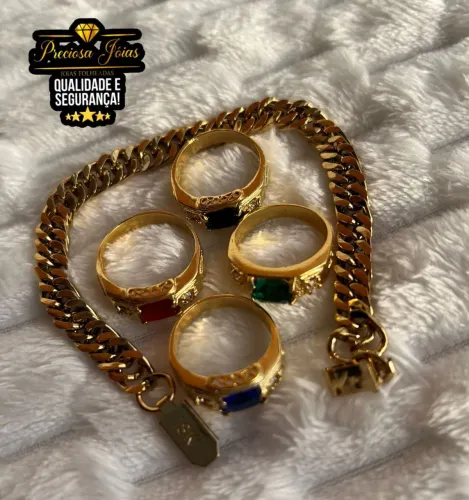 Pulseira Grumet e Anel Masculino
