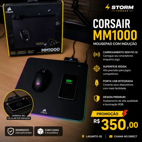 MOUSEPAD MM1000 CORSAIR DE INDUÇÃO