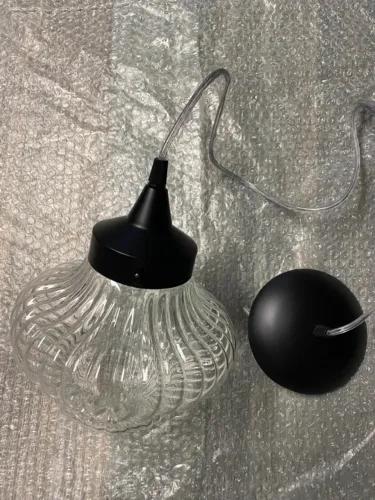 Luminária pendente vidro vintage retrô