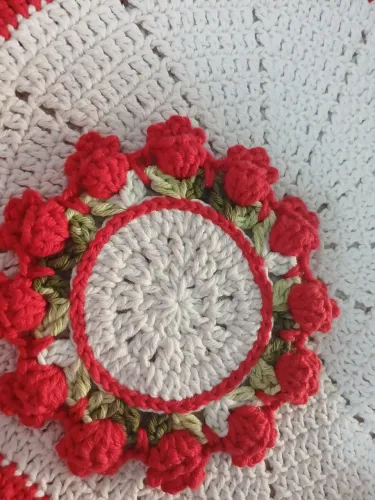 Mesa posta crochê
