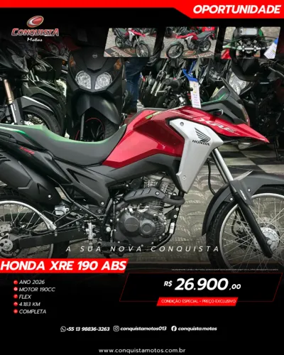 Xre 190 ABS 2026 - Apenas 4.183Km (Com garantia)