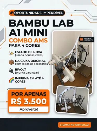 Impressora 3D Bambu Lab A1 mini Combo AMS