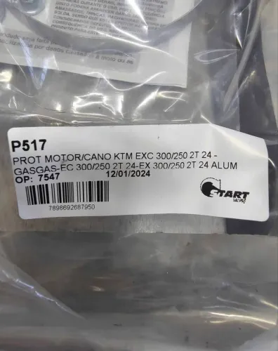 Protetor de Motor e Cano em Aluminio KTM EXC 250/300 2T 2024