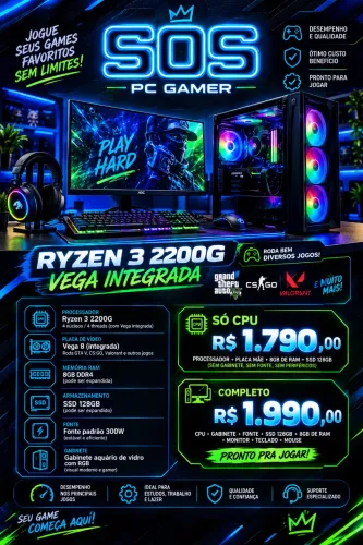 Setup gamer novo menor preço da região