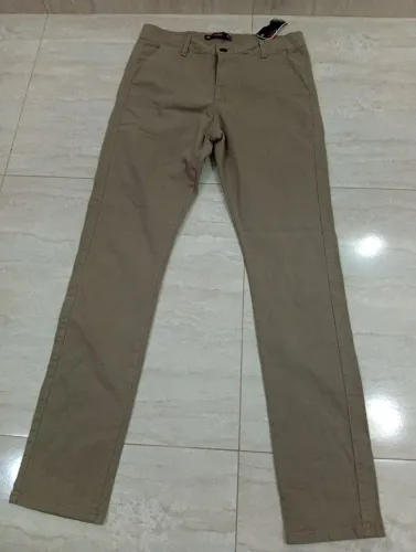 Calça Sarja Masculina 40 Bege - Nova