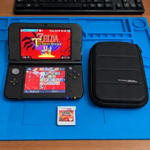 KIT NEW NINTENDO 3DS XL DESBLOQUEADO + 128 GB + CASA + POKEMON OMEGA RUBY - ORIGINAL