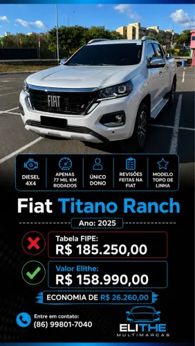 Fiat Titano Ranch 2.2 16V 4X4 TB Diesel Aut. 2025