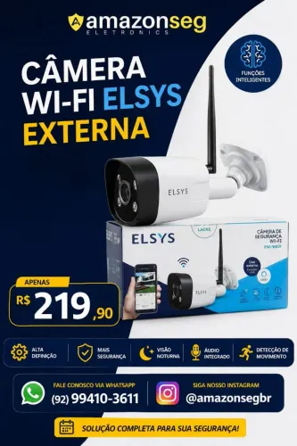 Câmera Wi-Fi externa elsys