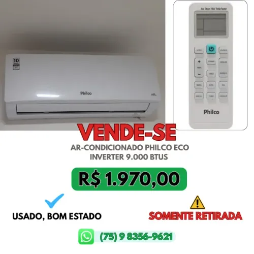 Ar-condicionado Philco Eco Inverter 9.000 BTUs