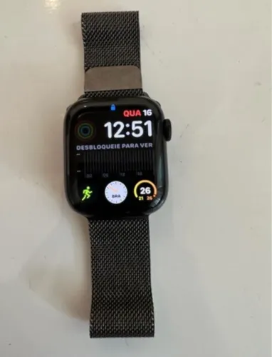 Watch series 7 GPS 41mm com pulseira estilo milanês - 90% bateria (super novo)