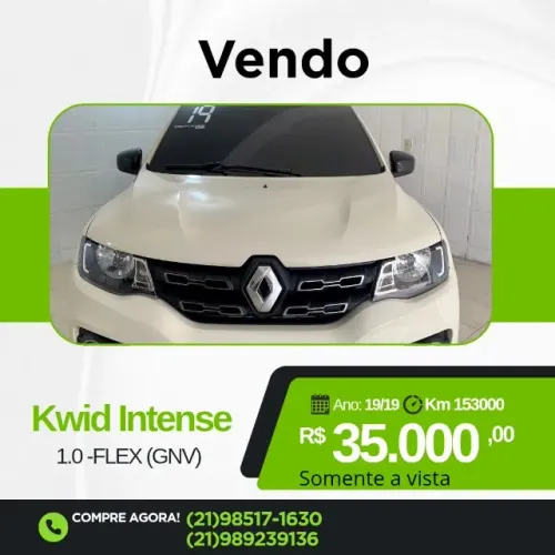 Renault Kwid Intense 1.0 Flex 12V 5P Mec. 2019